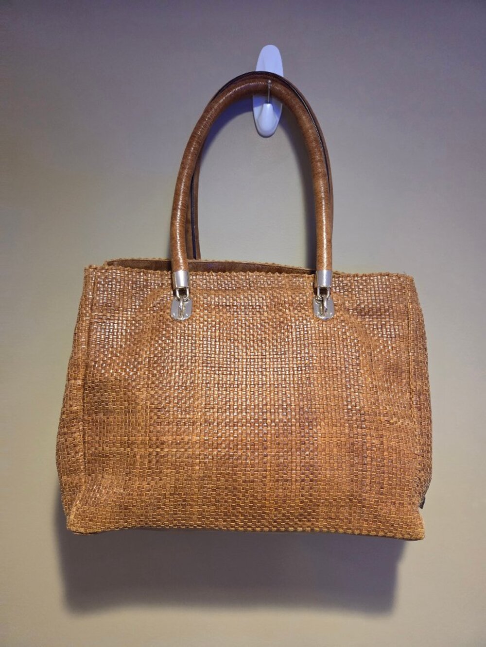 Cole Haan woven brown Satchel